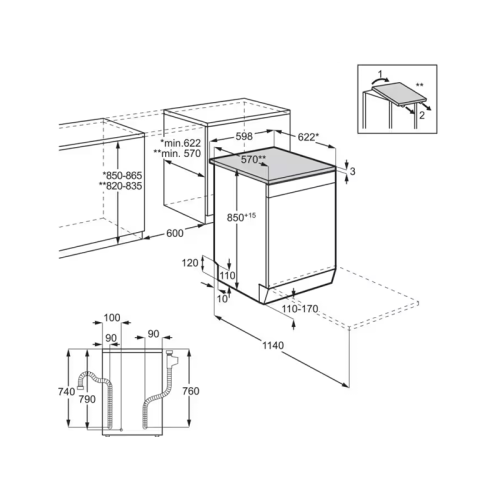 Посудомийна машина AEG FFB53937ZW