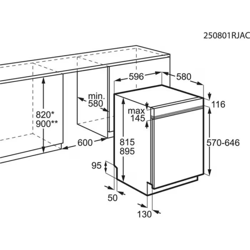 Вбудована посудомийна машина AEG GT9200A2SNM Вбудована посудомийна машина AEG GT9200A2SNM