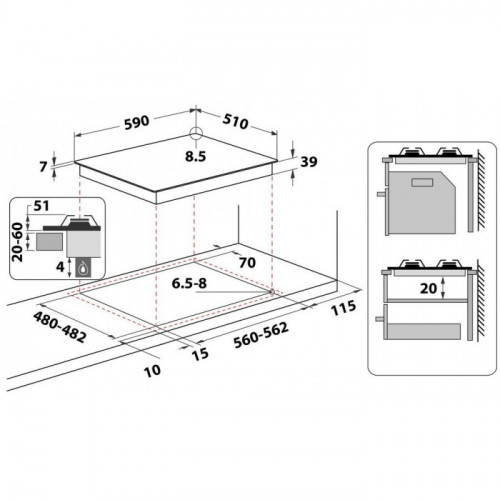 Газова варильна поверхня KitchenAid KHWL 642