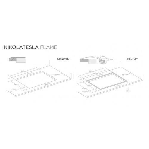 Газова варильна поверхня Elica NikolaTesla FLAME BL/F/88