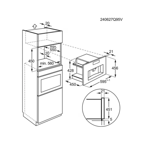 Вбудована кавоварка AEG NKC8N7B