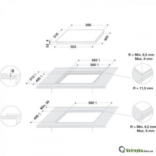 Электрическая варочная поверхность Whirlpool SMC 604 F/NE