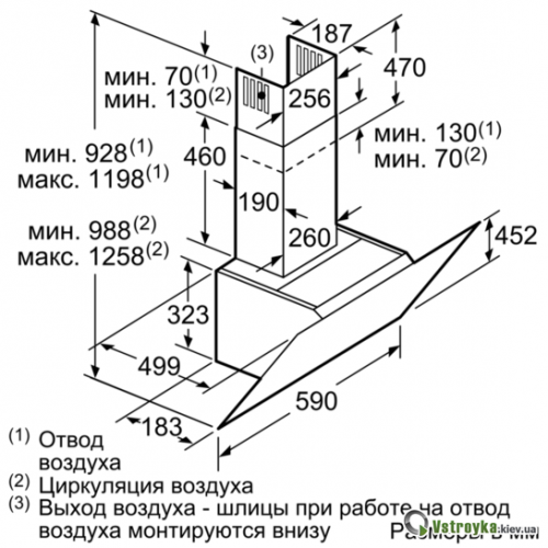 Вытяжка Siemens LC67KHM60