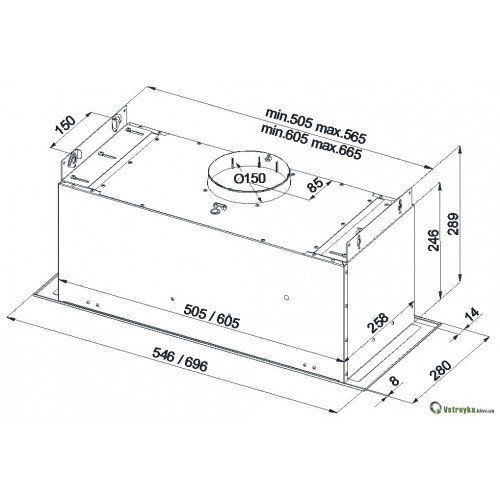 Встраиваемая вытяжка Best Chef Smart box 1000 inox 53